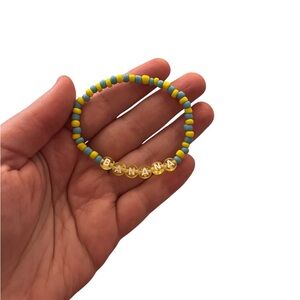 Minions Inspired Beaded Bracelet “Banana”